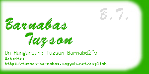 barnabas tuzson business card